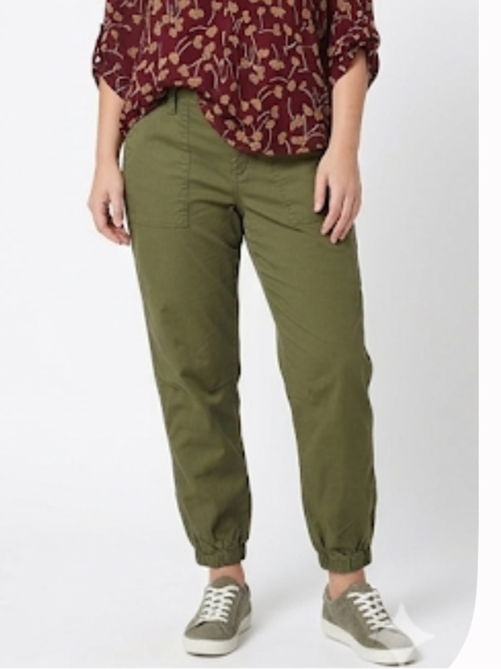 Vanilla Star jogger green olive  pants elastic cuffs size 28/7